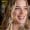 Blonde white woman smiling