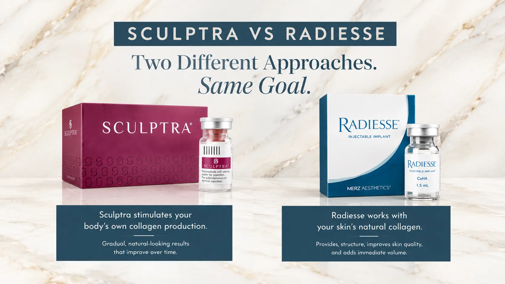 difference between sculptra and radiesse
